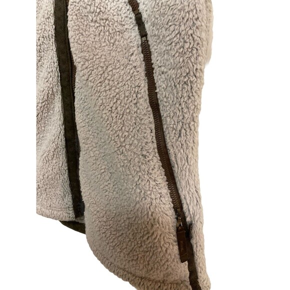 Women's Kuhl Hooded Full Zip Sherpa Fleece Vest Beige Size Large - Picture 8 of 13